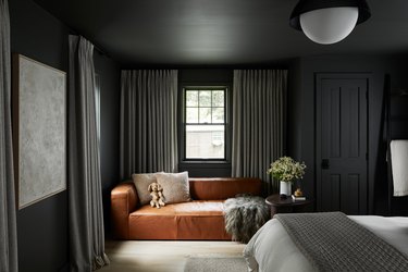 light and dark gray bedroom