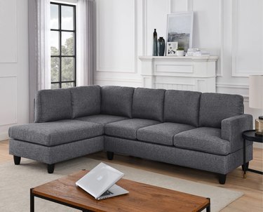 large gray sectional sofa