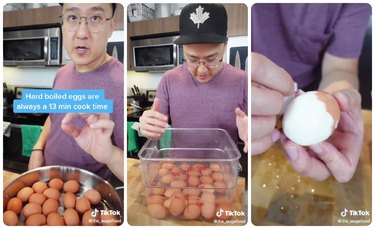 How to steam boiled eggs