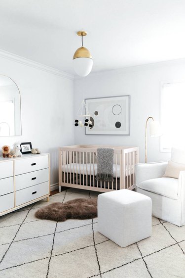 Grey and best sale white nursery decor