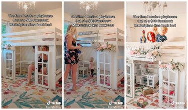 IKEa bunk bed hack for children's playhouse