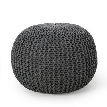 Christopher Knight Home Nahunta Modern Knitted Round Pouf Gray, $46.76