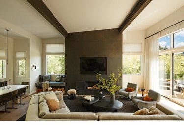 brown and cream living room color idea