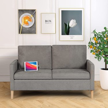 light gray couch