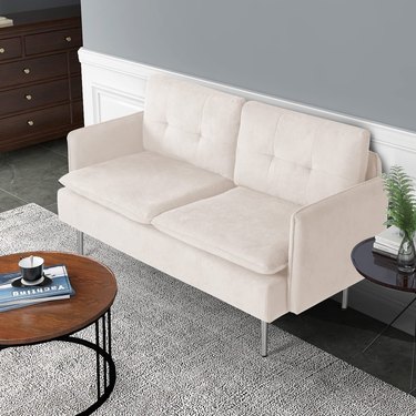 white small couch