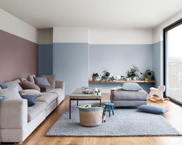 periwinkle blue living room color idea