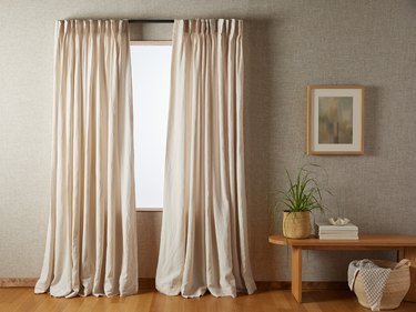Pinch Pleat Curtain Panels in Parchment
