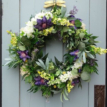clematis spring wreath