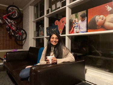 Mamta Patel Nagaraja of NASA in the playroom of her Maryland home