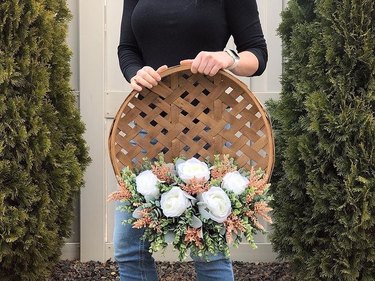 spring wreath basket