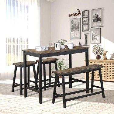 Wooden counter-height dining set