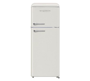white retro fridge