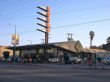Exterior of Norms Restaurant building in Los Angeles, California