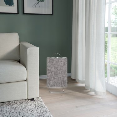An IKEA air purifier in a living room