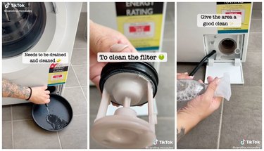 how to clean front-loading washer drain tiktok