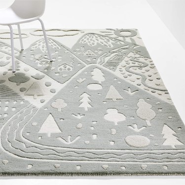 Crate and Kids Village Light Grey Rug