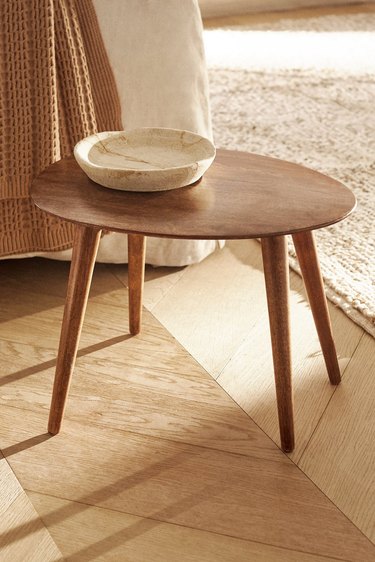 Zara Beveled Wooden Side Table
