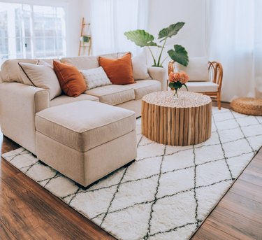 well-decorated living room