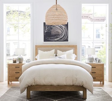 rattan pendant over bed
