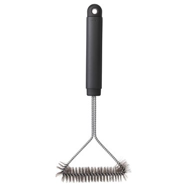 grill cleaning brush with black handle