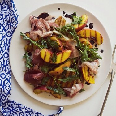 A Cozy Kitchen Grilled Peach and Haloumi Salad