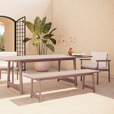 West Elm Nailah Outdoor Rectangle Dining Table