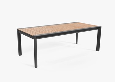 Outer Teak and Aluminum Outdoor Expandable Dining Table