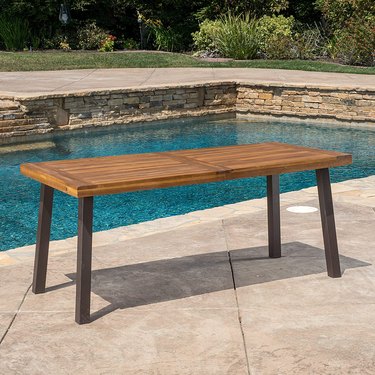 Christopher Knight Home Della Rectangle Acacia Wood Dining Table