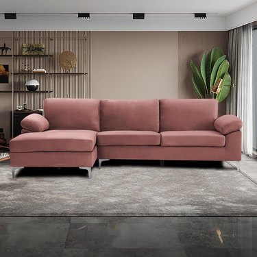 pink sectional