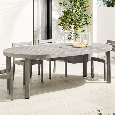West Elm Portside Outdoor Round Expandable Dining Table