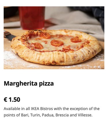 ikea italy Margherita Pizza