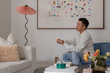 David Samuel Ko, of Maison Ko sitting at home in living room