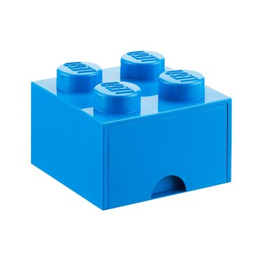 Blue Large Lego Storage Drawer in bright blue