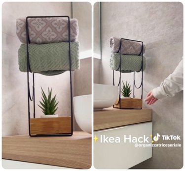 Ikea paper towel online holder wood