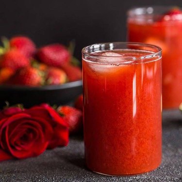 Cook With Manali Strawberry Rose Iced Tea