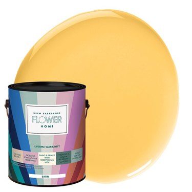 flower yellow paint dollop