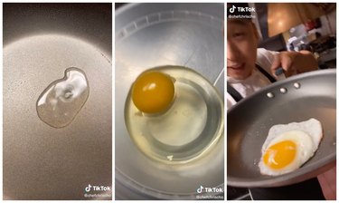 tiktok sunny side-up egg hack