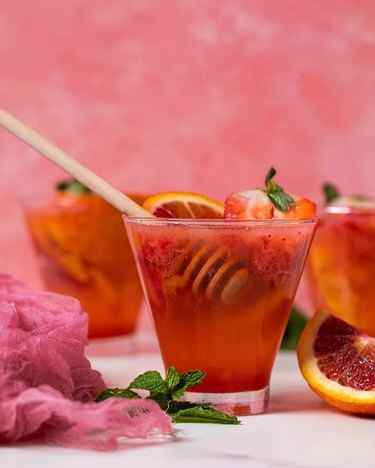 Orchids + Sweet Tea Blood Orange Strawberry Mocktail