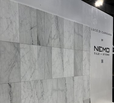 reeded wall tile by Nemo Tile and Stone at ICFF 2023