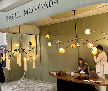 sculptural chandeliers by Isabel Moncada at ICFF 2023