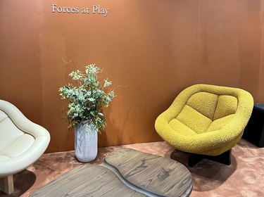 bouclé furniture by Forces at Play at ICFF 2023
