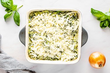 Spinach artichoke bake with cheese