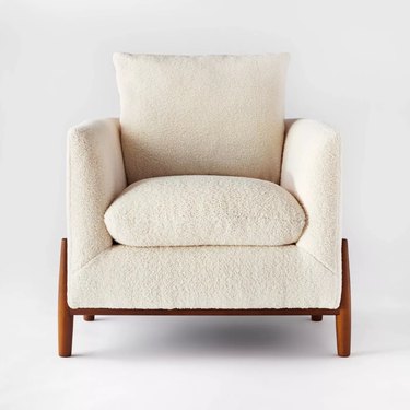 white Sherpa chair
