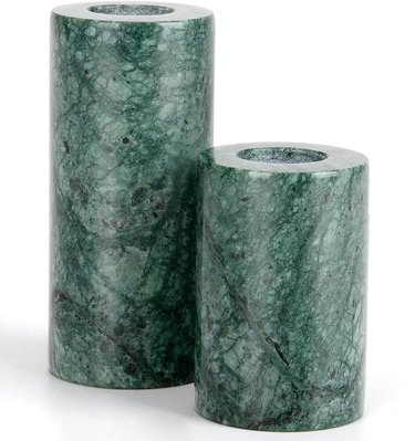 Worhe True Natural Marble Candle Holders (set of 2)