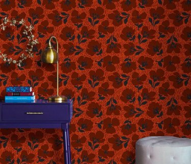 Opalhouse Retro Floral Peel & Stick Wallpaper Red, $34