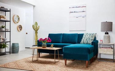 green blue sectional