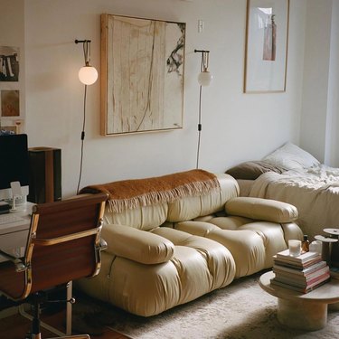 '70s decor low-profile sofa