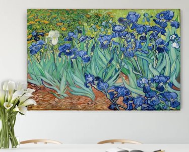 irises by vincent van gogh on canvas
