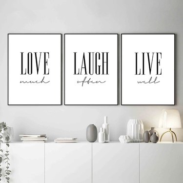 live laugh love three framed prints