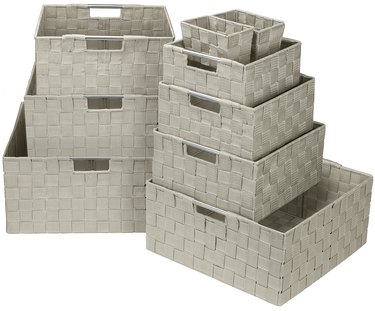 Sorbus Storage Box Woven Basket Bin Set